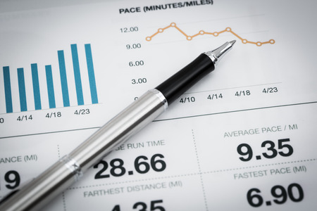 Showing business and financial report. Accountingの写真素材