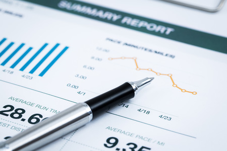 Business graph analysis report. Accountingの写真素材
