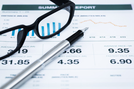 Business graph analysis report. Accountingの写真素材