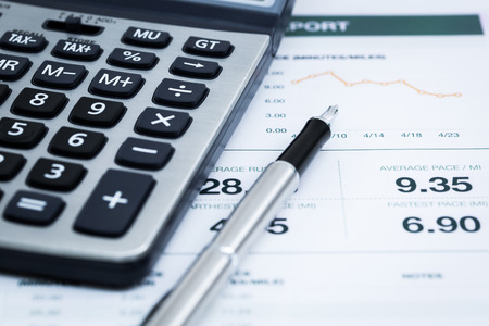 Business graph analysis report. Accountingの写真素材