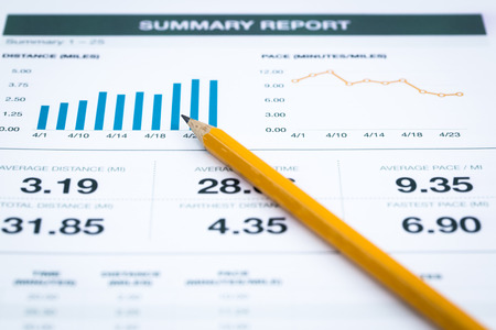 Business graph analysis report. Accountingの写真素材