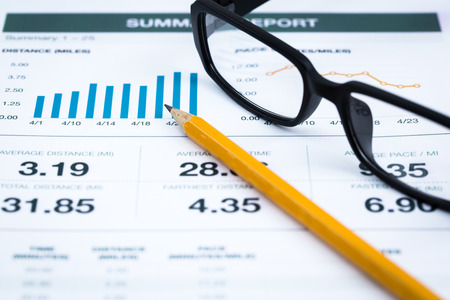 Business graph analysis report. Accountingの写真素材