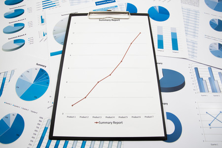 Business graph analysis report. Accountingの写真素材