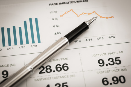 Showing business and financial report. Accountingの写真素材