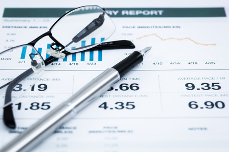 Business graph analysis report. Accountingの写真素材