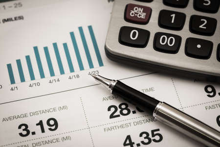 Showing business and financial report. Accountingの写真素材
