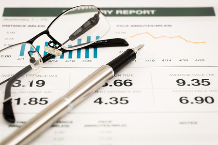 Business graph analysis report. Accountingの写真素材