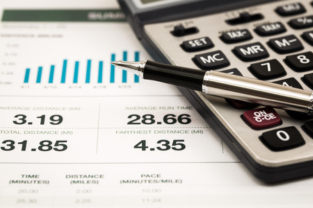 Business graph analysis report. Accountingの写真素材
