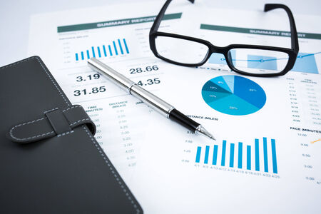 Showing business and financial report. Accountingの写真素材