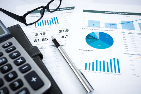 Showing business and financial report. Accountingの写真素材