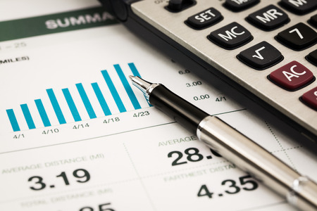 Business graph analysis report. Accountingの写真素材