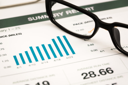 Business graph analysis report. Accountingの写真素材