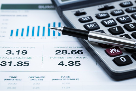 Business graph analysis report. Accountingの写真素材
