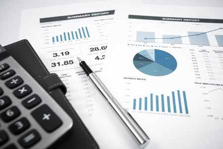 Showing business and financial report. Accountingの写真素材
