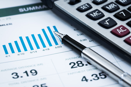 Business graph analysis report. Accountingの写真素材