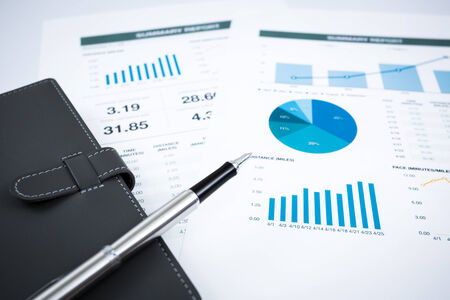 Showing business and financial report. Accountingの写真素材