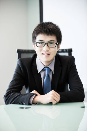 Image of young handsome confident businessman in suit.Asianの写真素材