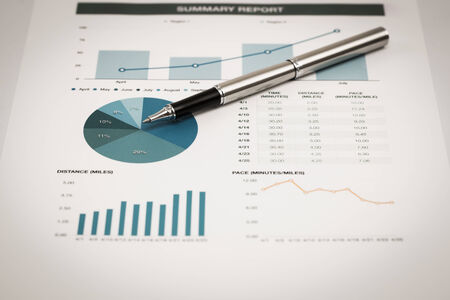 Showing business and financial report. Accountingの写真素材