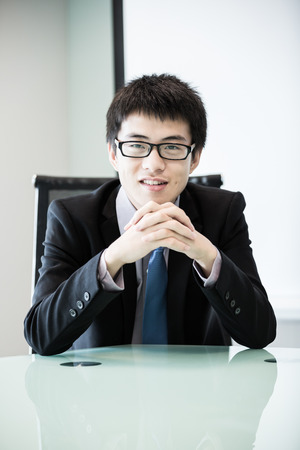 Image of young handsome confident businessman in suit.Asianの写真素材