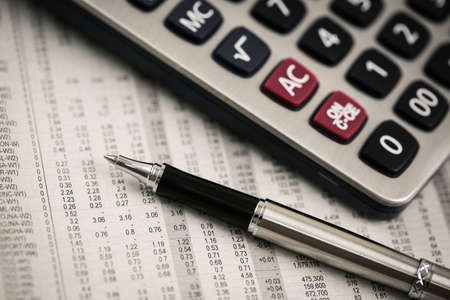 Showing business and financial report. Accountingの写真素材