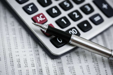 Showing business and financial report. Accountingの写真素材