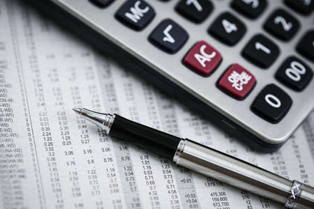 Showing business and financial report. Accountingの写真素材