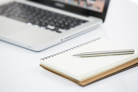 Hands of a man working with laptopの写真素材