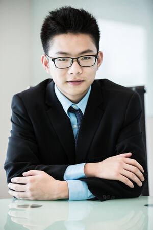 Image of young handsome confident businessman in suit.Asianの写真素材
