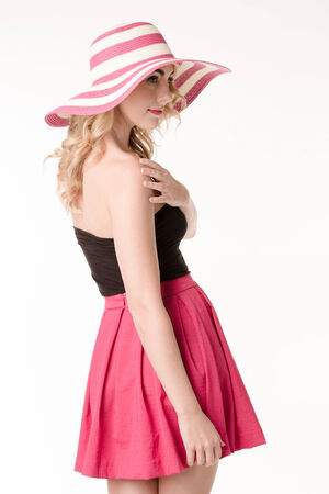 Portrait of beautiful blonde womanの写真素材