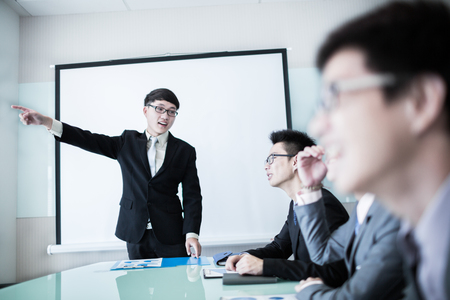 Successful business meeting with a group of people at the office.Asianの写真素材