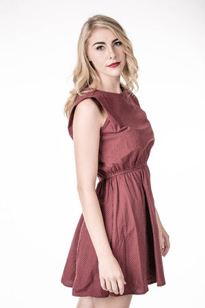 Portrait of beautiful blonde womanの写真素材