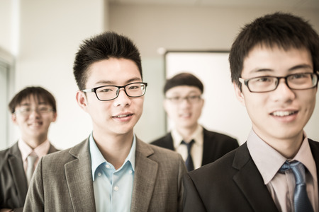Group of business people with businessman leader on foreground.Asianの写真素材