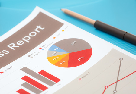 Business graph analysis report. Accountingの写真素材