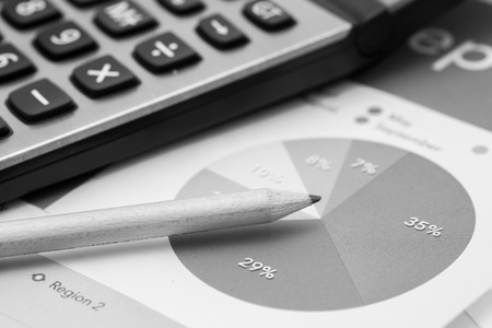 Showing business and financial report. Accountingの写真素材
