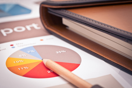 Showing business and financial report. Accountingの写真素材