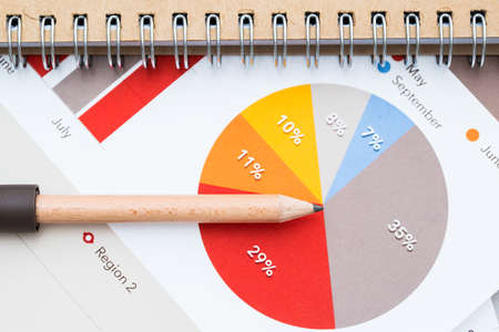 Showing business and financial report. Accountingの写真素材