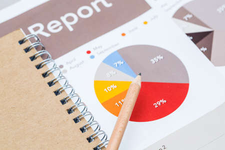 Showing business and financial report. Accountingの写真素材