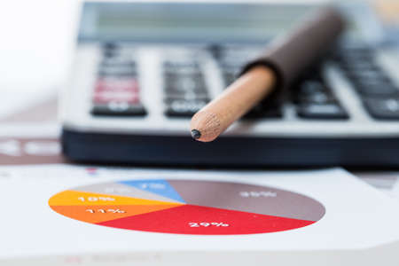 Showing business and financial report. Accounting