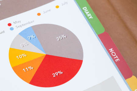 Showing business and financial report. Accountingの写真素材