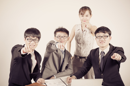 Successful business meeting with a group of people. Isolated on white background.の写真素材
