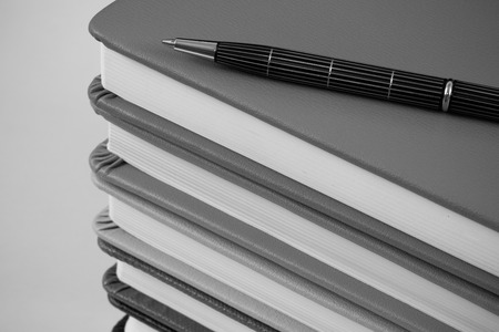 close up on stack of book