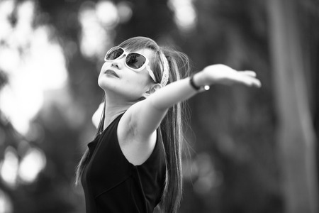 woman in freedomの写真素材