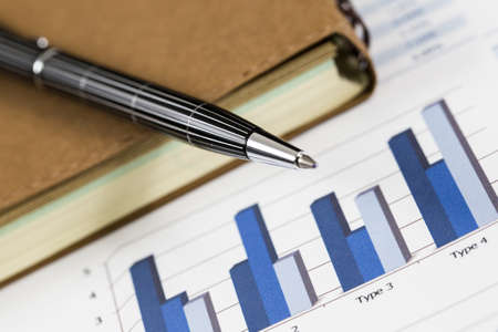 Showing business and financial report. Accounting