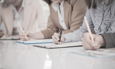 Business people discussing during a meetingの写真素材