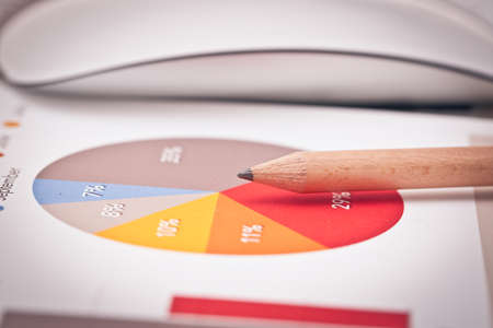 Showing business and financial report. Accountingの写真素材