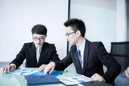 Successful business meeting with a group of people at the office.Asianの写真素材