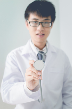 Doctor with stethoscopeの写真素材