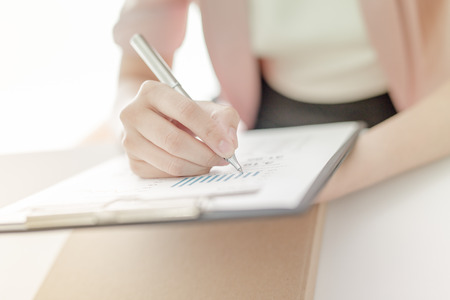 business woman working at officeの写真素材