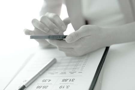 business woman working at officeの写真素材