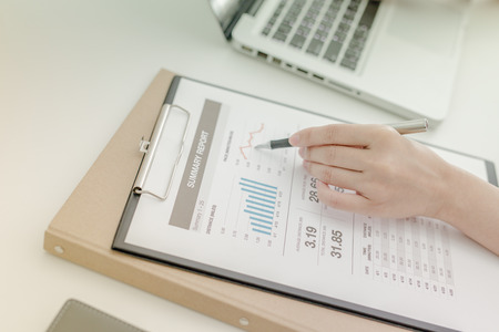 business woman working at officeの写真素材